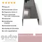 Preview: Edelstahl U Profil aus V2A Raute 1mm dekoratives Einfassprofil